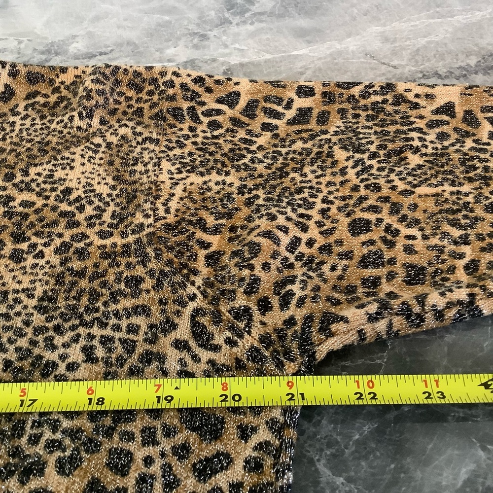 IN KNIT leopard print sweater size Large - Picture 8 of 8